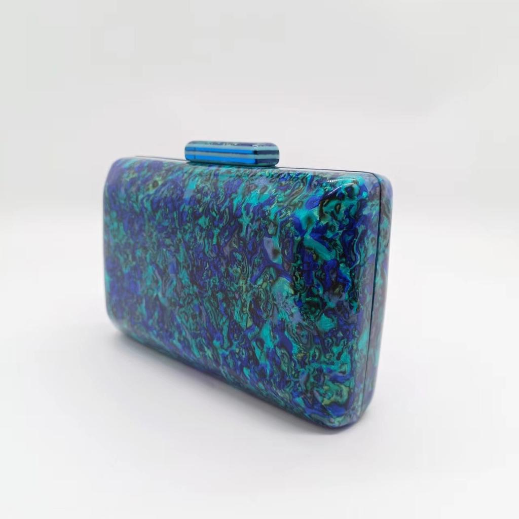 Small bag single shoulder women's messenger bag marble fashion summer beach acrylic dinner bag small square bag