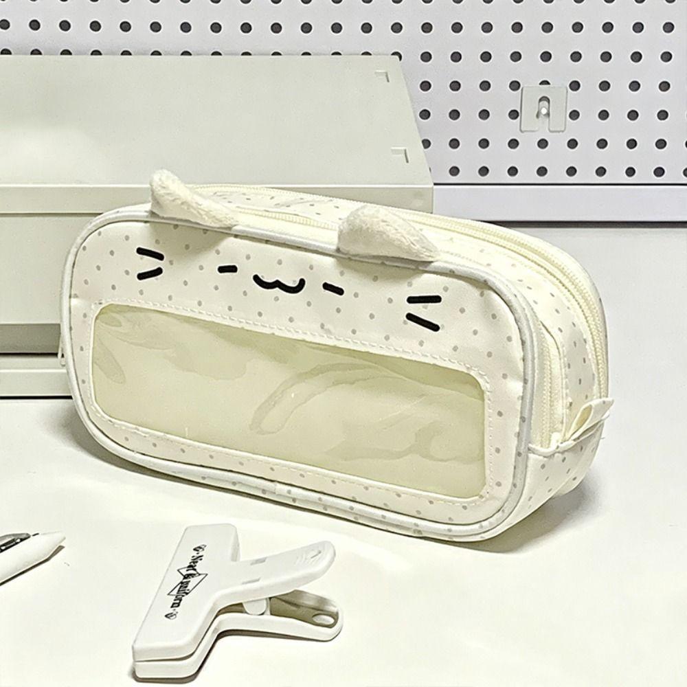 With Ita Display Window Pencil Case Double Layers Stationery Bag Pencil Pouch  Students
