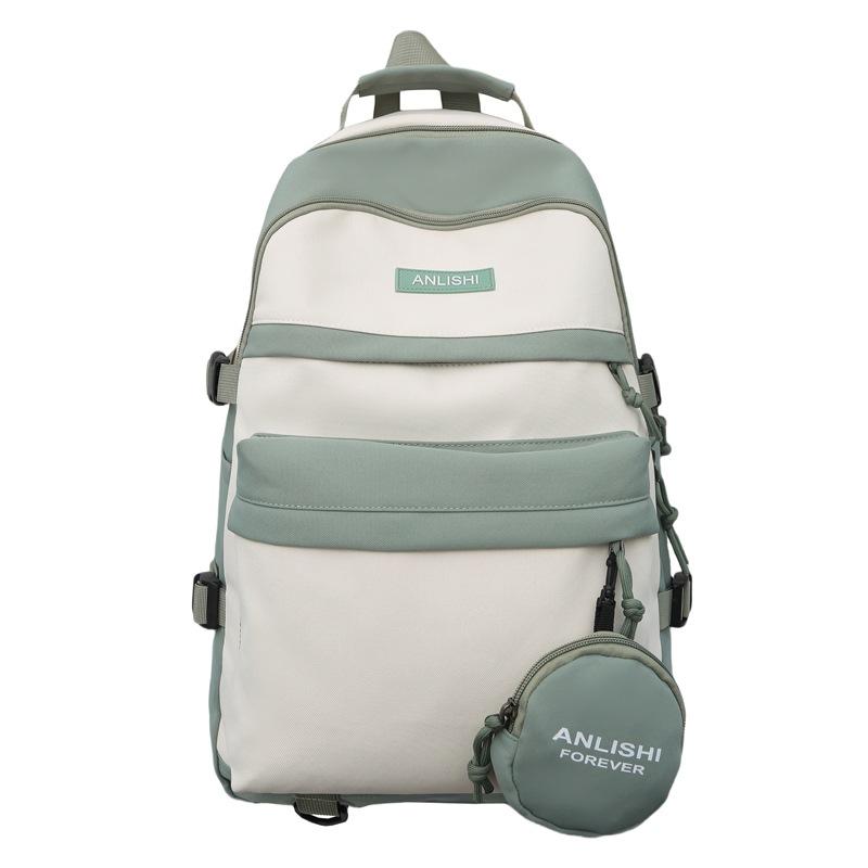Schoolbag Backpack Men's and Women's Large Capacity Simple Student School Bag Lightweight Travel Bag Commuter Computer Backpack School Bag