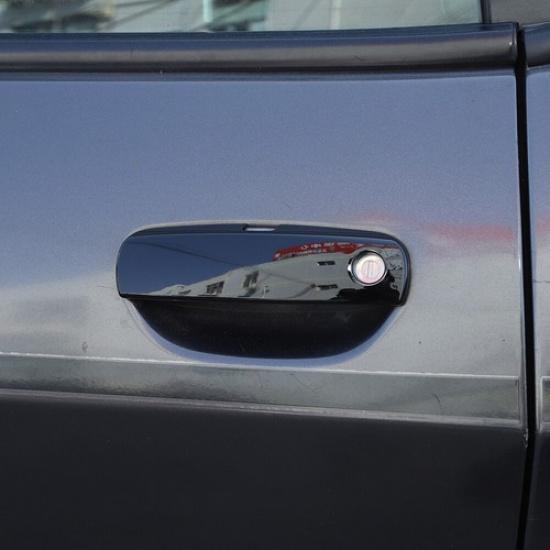 Door Handle Shell Decor Trim Cover Bezel Decal Black For Dodge Challenger 2012+