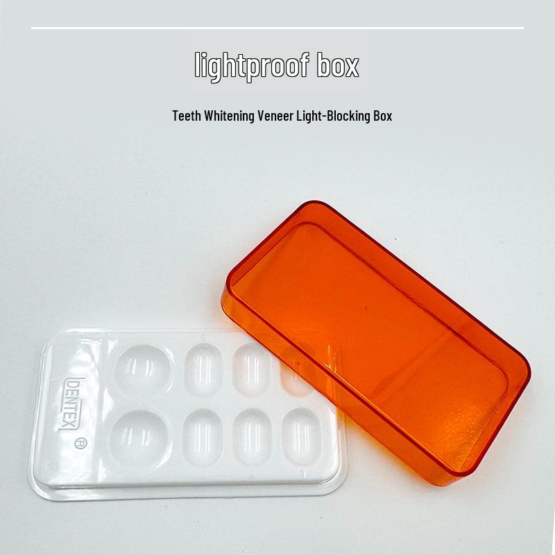 Dental Resin Light-Blocking Box with Lid & Material Palette