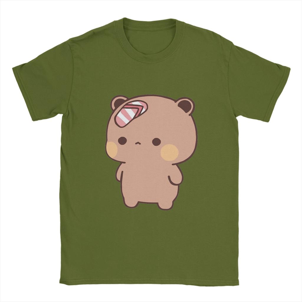 Men Panda BuBu’s T Shirt  Flip Flop on DuDu Bear face   Pure Cotton Clothing Novelty Short Sleeve Round Neck Tees 6XL T-Shirt