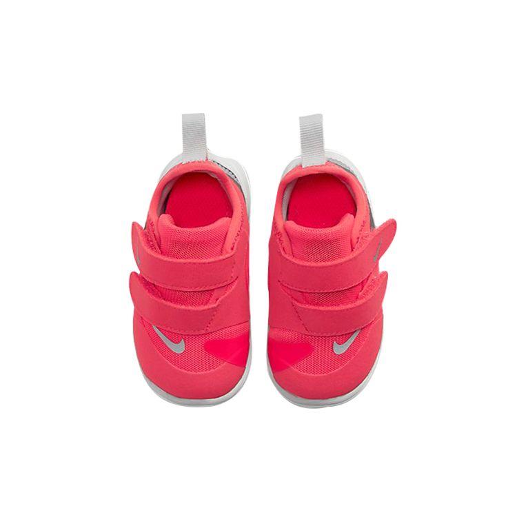 Nike Free RN 5.0 Laser Crimson Round Head Velcro Durable Breathable Low Top Walking Shoes Baby Shoes Deep-Pink AR4146-610