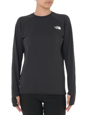 North Long Sleeve Cut and Sew Long T Thermal Versa Grid Crew Black WL [The Face]
