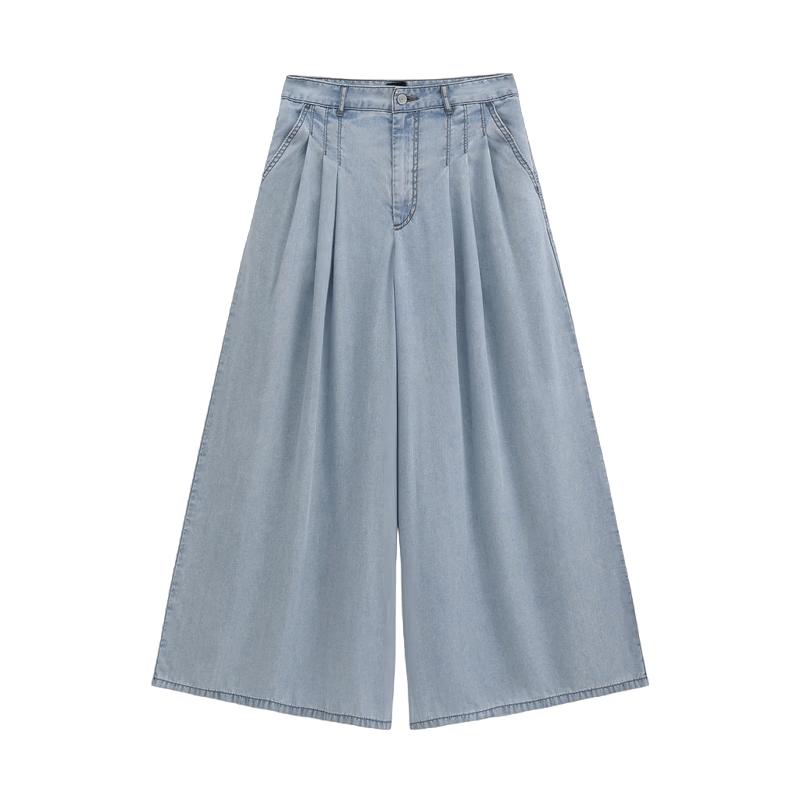 GAP Women s Lyocell Tencel Washed Wide-Leg Jeans 27