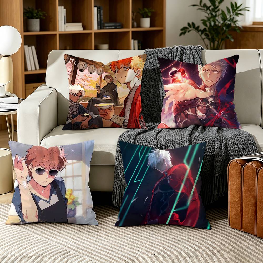 A-Anime Fate Emiya Shirou Pillow Case for Sofa Living Room Home office Decor Protective Cover