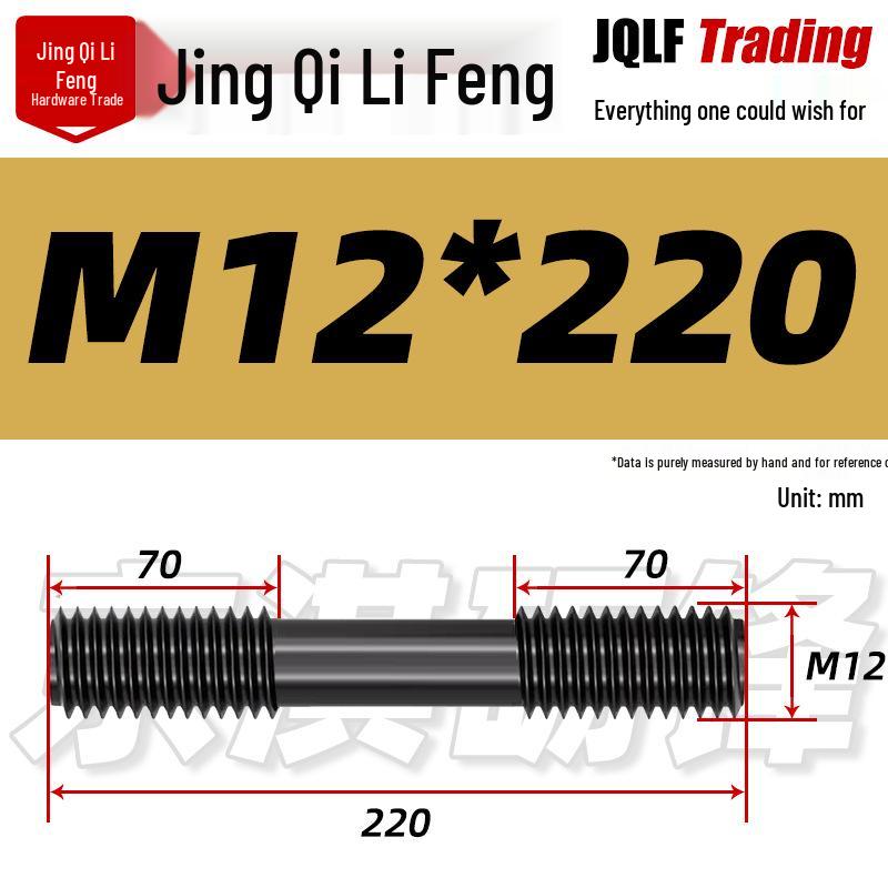 High-Strength Double-Ended Stud Bolt M12-M18 | Grade 8.8 Mold & Press Screw Rod