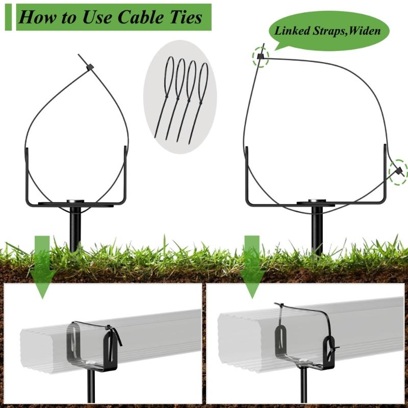 2pcs Adjustable Size Downspout Support Brackets Heavy Type Carbon Steel Rust Proof Finish Simple Setup