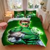 3pcs Green Lantern Ring Cover Set,Soft Comfortable Duvet Cover,Guest Room (1*Duvet Cover + 2*Pillowcases, Without Core) yy251024140
