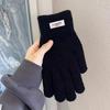 Korean Style Winter Touchscreen Knitted Gloves - Cute, Warm, Cold-Proof for Female Students & Cycling