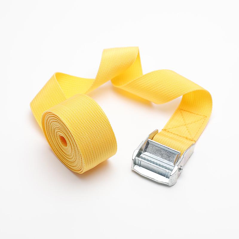 Zinc Alloy Buckle Strap Cargo Tie with Snap Button Tensioner