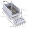 Stainless Steel Litter Box with Pedal Anti Splashing Enclosed Extra Large Cat Litter Box for Large Cats