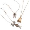 Ręcznie robiony Łańcuszek Mała Ryba Chrząszcz 3 Warstwy Wiosenna Podróż Damski Naszyjnik