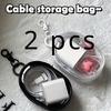 Portable Mini Transparent Zipper Storage Bag, Multi-functional Jewelry Organizer Pouch, Suitable for Earphones, Power Banks