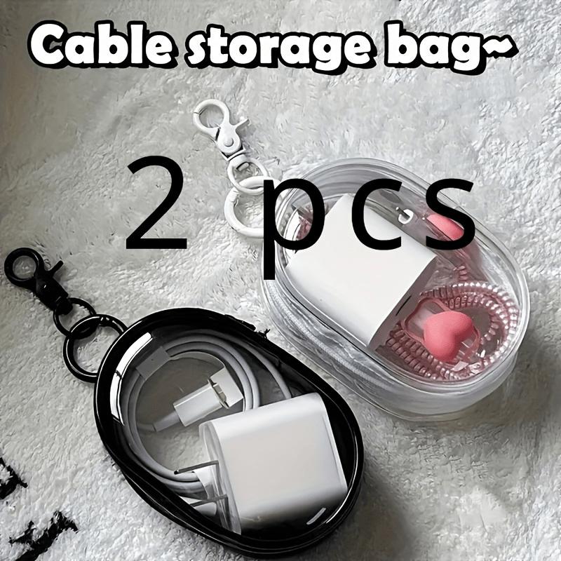 Portable Mini Transparent Zipper Storage Bag, Multi-functional Jewelry Organizer Pouch, Suitable for Earphones, Power Banks