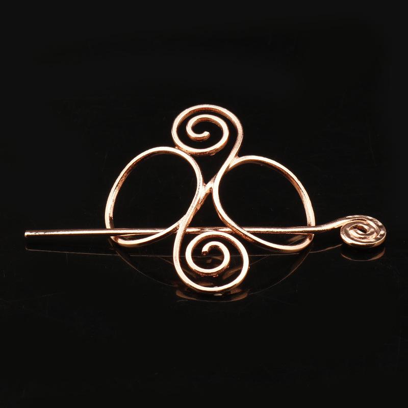 European & American Retro Celtic Knot Hairpin - Metal Crown Updo Clip
