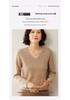 Women's V-Neck Dot Yarn Wool Sweater - Thick, Warm, Versatile Knitwear for Autumn and Winter