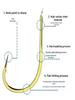 Leader Gold Kaiyu Double Hook Set: Hand-tied Fishing Hooks for Wild Fishing