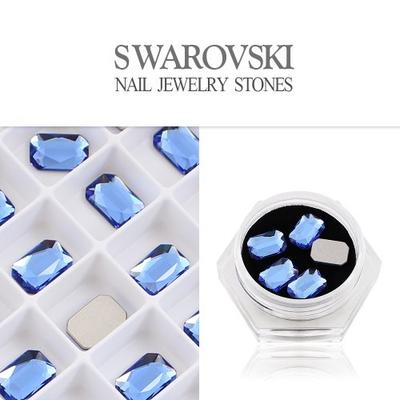 Emerald Cut Sapphire Nail Art Fancy Stone 5pcs DSJAF-2602-SP