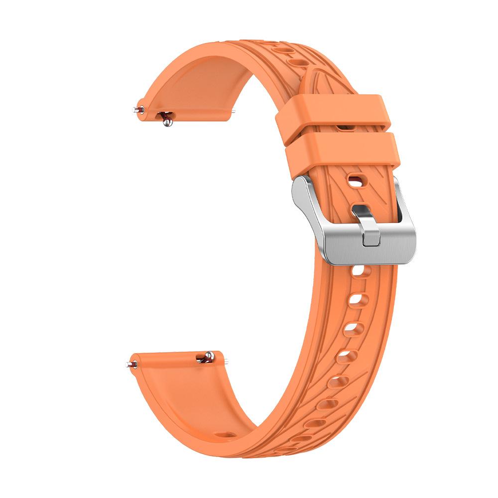 

18mm Textured Silicone Strap Suit for Huawei Watch GT4/GT5 41mm Stylish Patterned Silicone Strap 18mm оранжевый