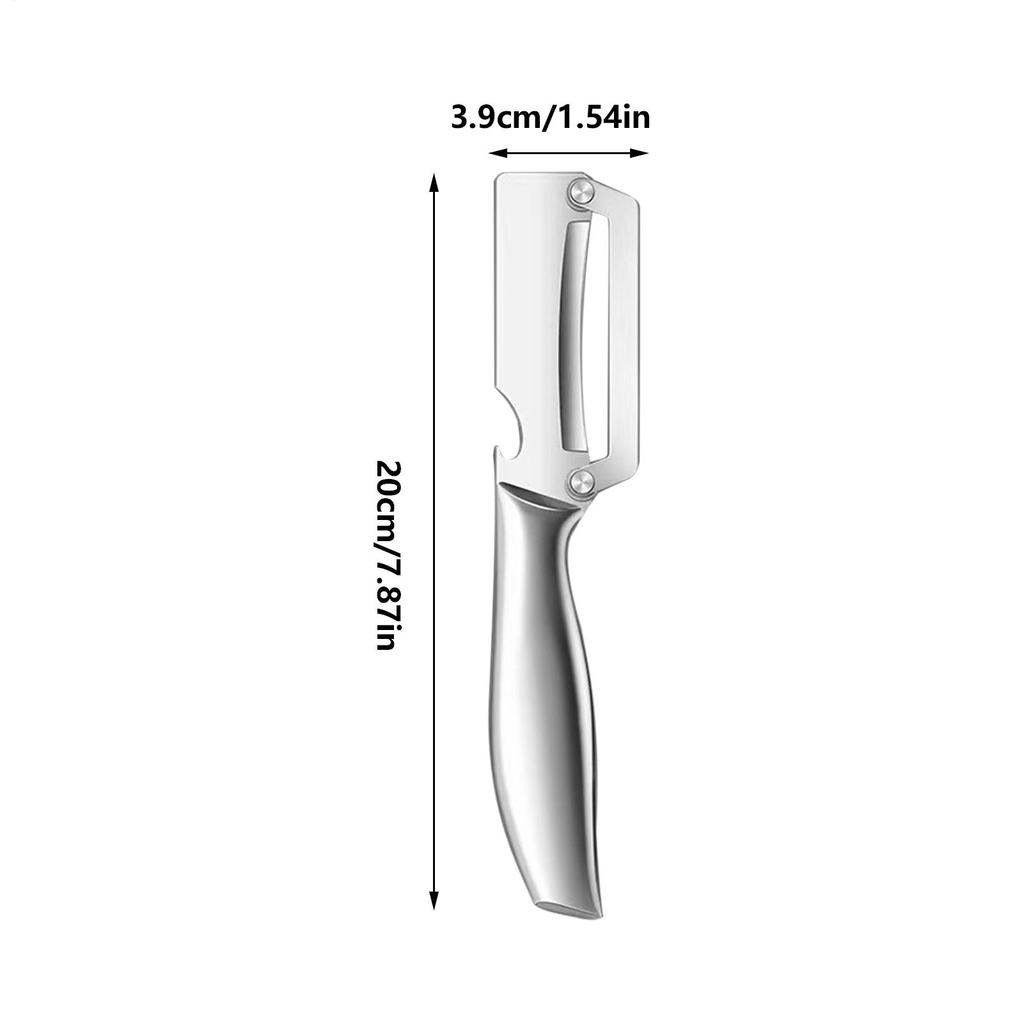 Vegetable Peelers For Kitchen Stainless Steel Multifunctional Veggie Scraper With Bottle Opener Durable Fruit Peeler For Potato