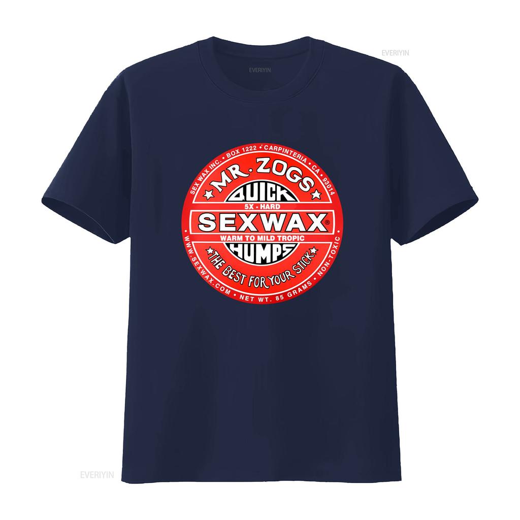 T-shirt da Surf Mr Zogs Sexwax da Uomo Taglia Media Nera 100% Cotone Quick 5X Hard Calda a Leggermente Calda Design Tropic Humps vintage