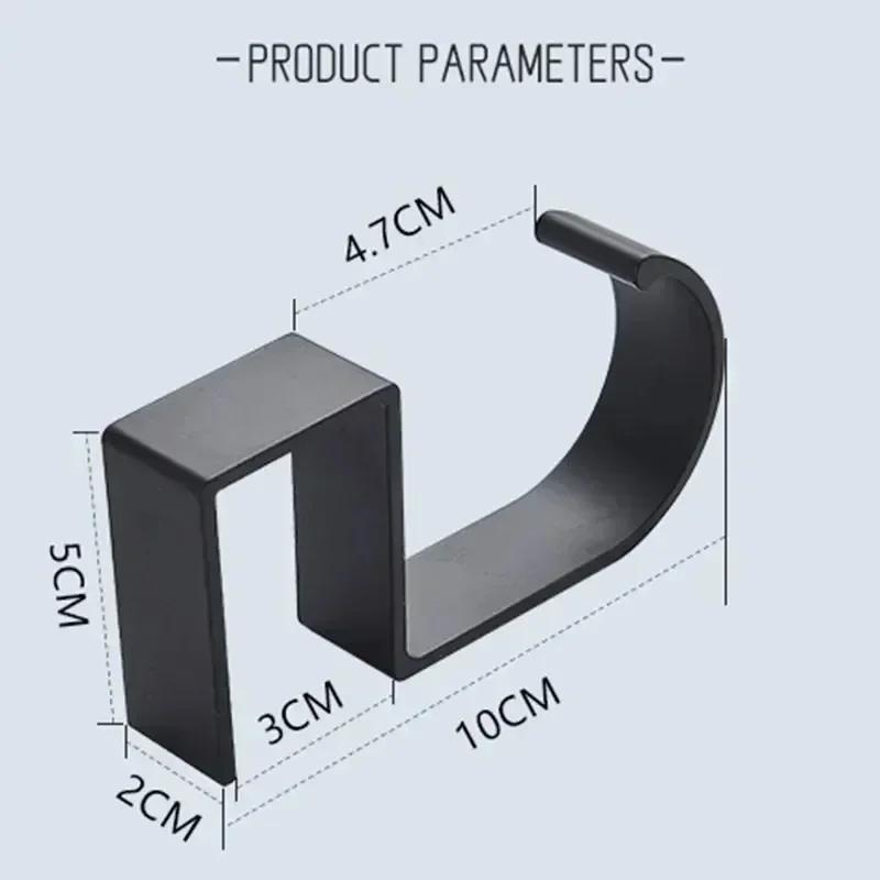 5 Shaped Office Desk Organizer Portable Office Desk Practical Hook Household Removable Punch-Free Desk Side Bag Hanging Artifact