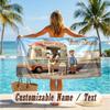 Custom Text Beach Towel, Soft Absorbent Swimming Multi-use TowelWallace & Gromit
