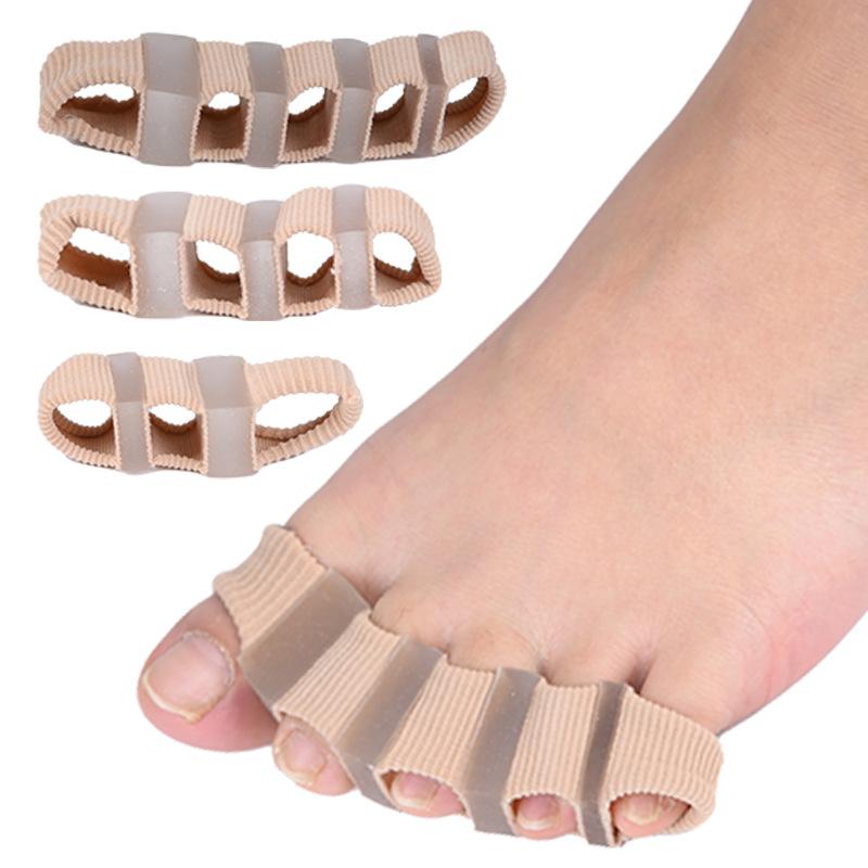 1 pair Toe Separator 5-Hole Fiber Toe Spreader Bunion Corrector Overlapping Toe Separator 2-Hole 3-Hole Orthopedic Tool for Men Women