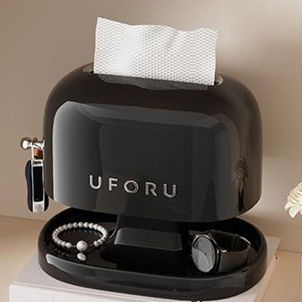 Double-Layer Tissue Storage Box Spring Support Napkin Holders Stylish Tissue Dispenser  for Home