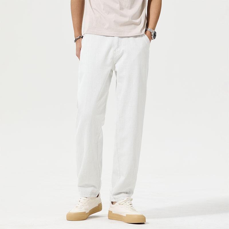 

Весенние стили «Четыре сезона» из той же белой ткани, микро-конусные брюки гаремного типа 40 слоновая кость