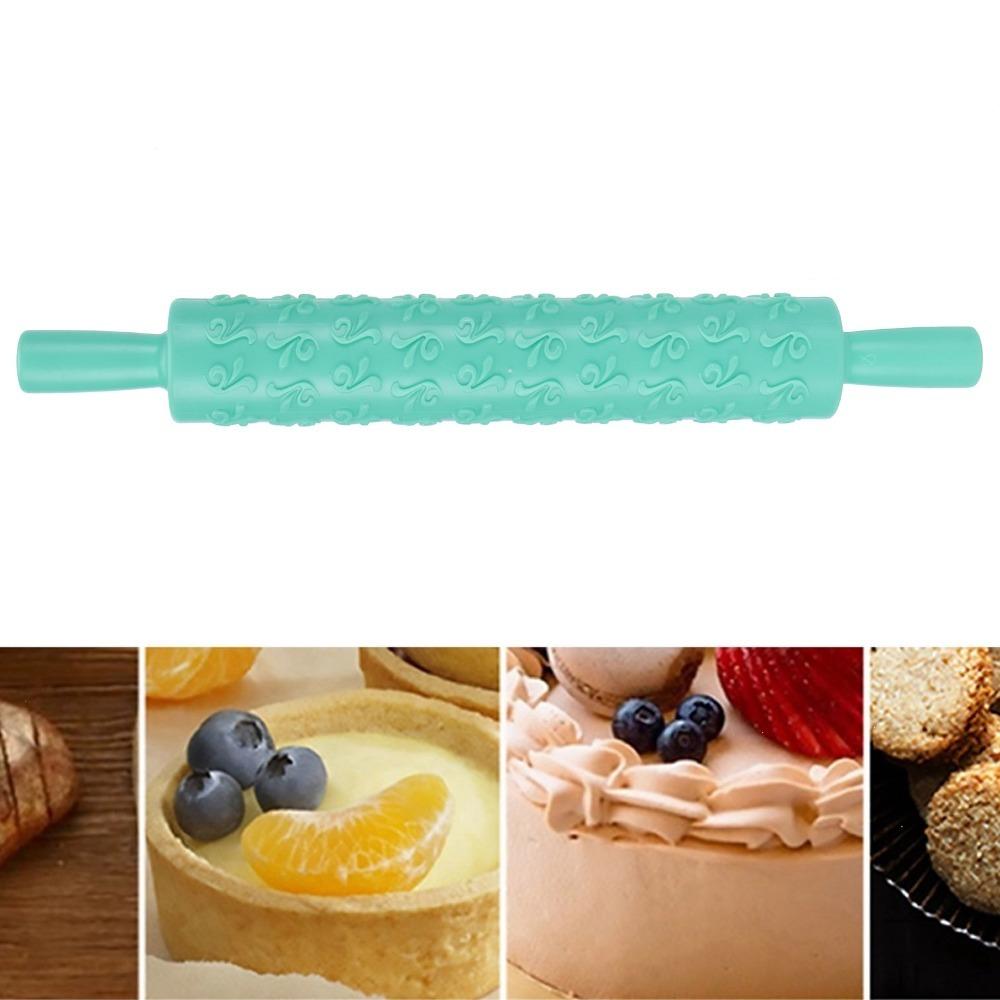 PP Pattern Rolling Pin Non-Stick Cookie Rolling Pin Patterned Dough Roller  Bakery DIY