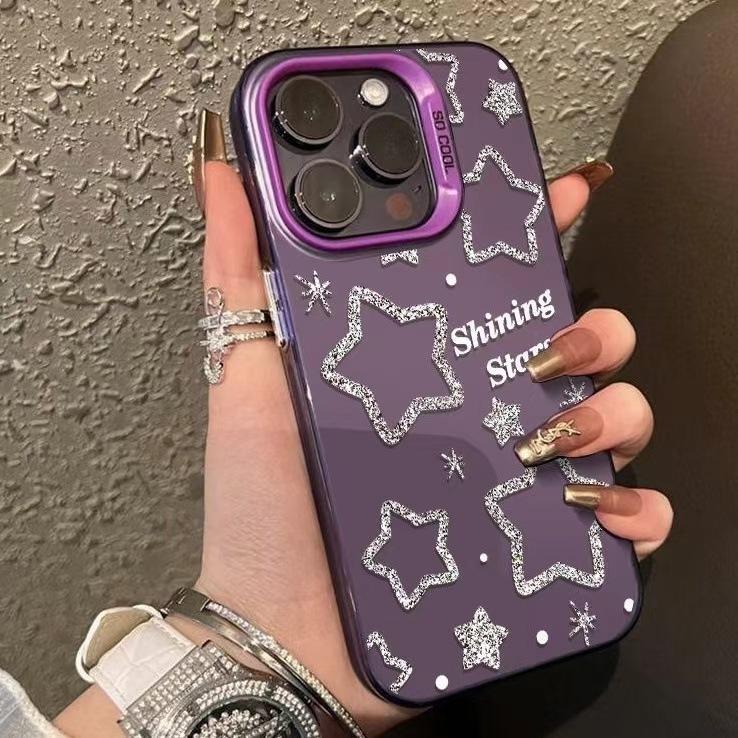 Shining Stars Are Suitable for 15promax, European and American 16pro, Apple Phone Case 14plus, Cool 13pro, Fashionable 12