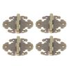 4 pcs Antique Decorative Hinges for Wooden Door Cabinets Rustic Design