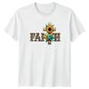 Faith Womens T-Shirt Sunflower Leopard Cross Religious Easter Gift