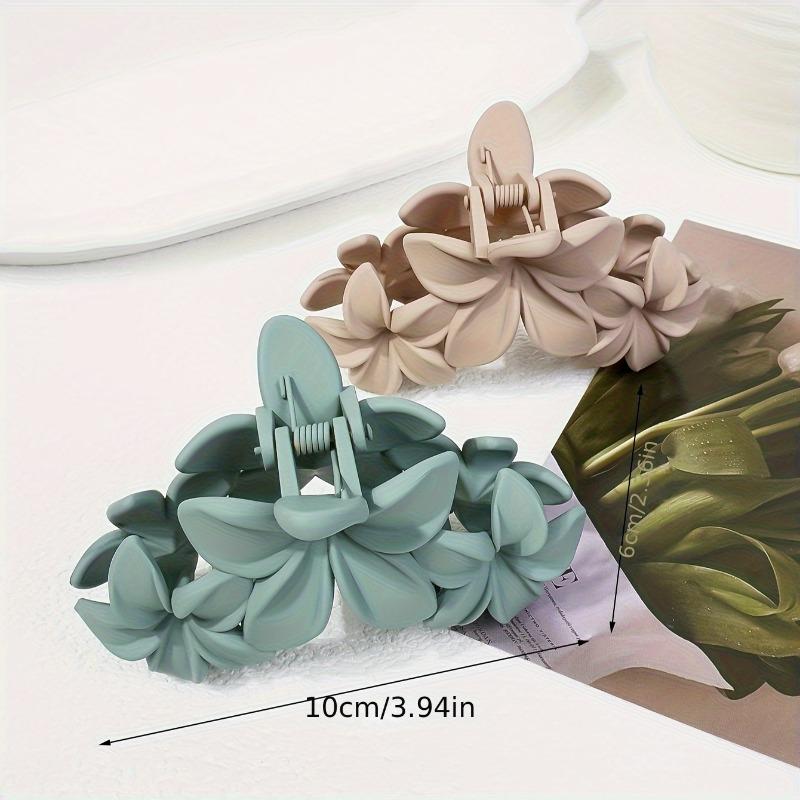 5pcs Multicolor Marble Print Flower Hair Clips-Bohemian Beach Style,Non-Slip Jaw/Claw Clips&Grips Perfect for Thick&Thin Hair