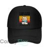 Retro Cute Cat Coffee Mesh Baseball Cap Hip Hop