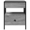 Nightstand with Infinity LED Gray Sonoma 40 X 40 X 51 Cm