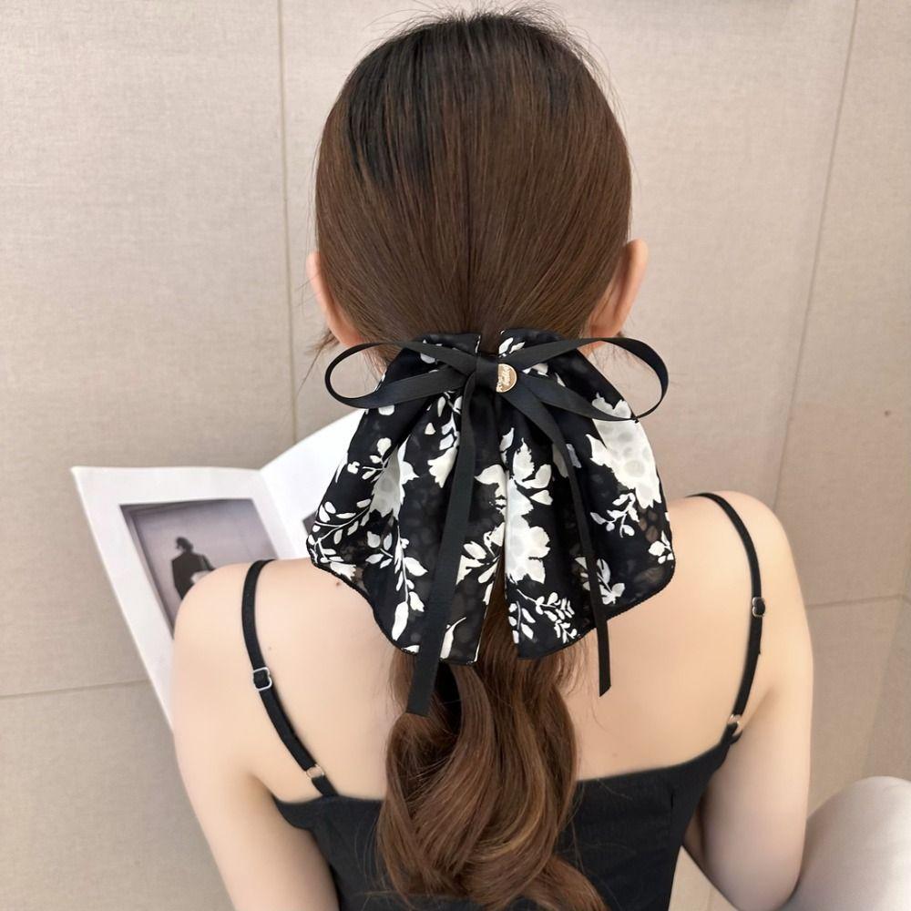 

Printed Scarf Ribbon Scrunchies Headdress Ancient Hair Band Hanfu Headwear