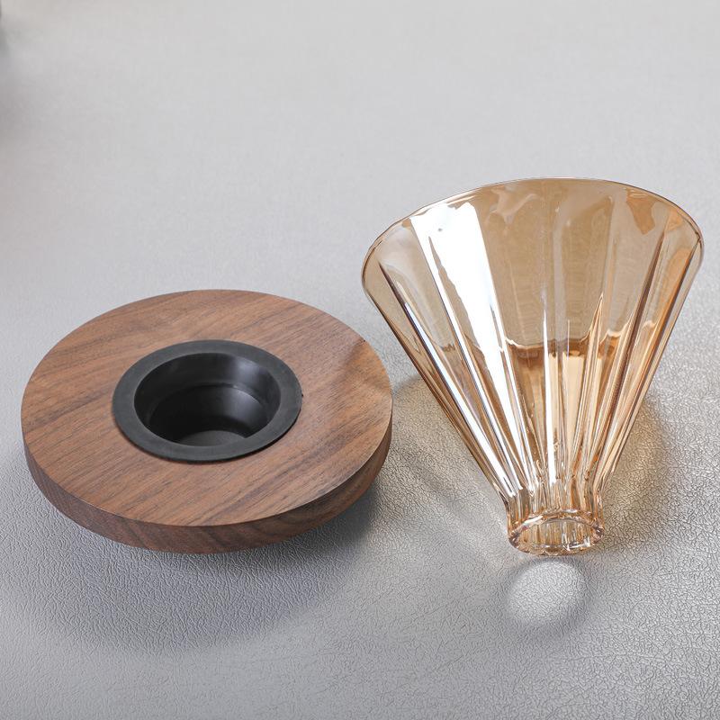 New thickened glass coffee pot American sharing pot set coffee filter