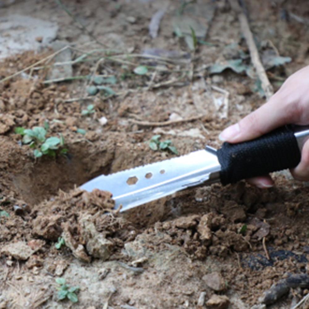 8-in-1 Multi-Tool Camping-Schaufel Outdoor Tragbare Handschaufel mit Aufbewahrungstasche zum Wandern