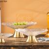 High Foot Glass Plates Fruit Plates Salad Bowl Candy Plate Snack Trays Cake Stands Dim Sum Dish Refreshment Plate Dessert Bowl