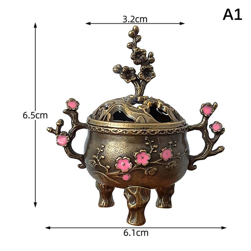 1 Stück Mini Pflaumenblüte Glücks Räuchergefäß Metall Lotus Räucherschale Räucherhalter Mit Griff Yoga Meditation Heimdekoration