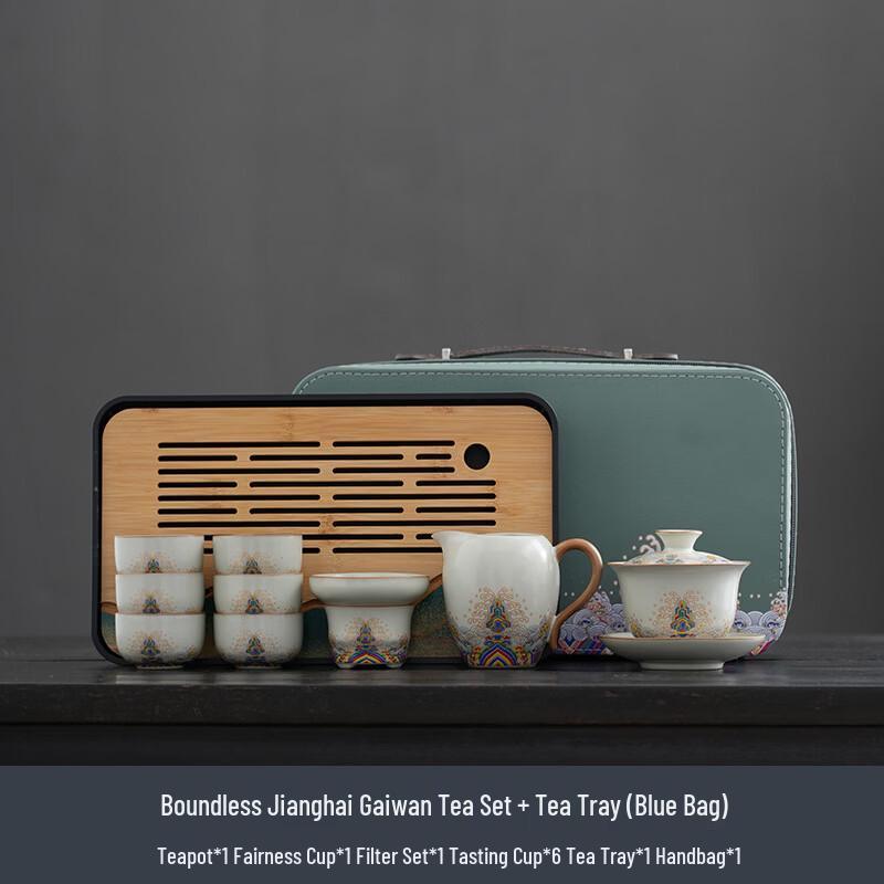 Портативный Ру печь Кунг-фу чайный набор With Tea Tray Travel Bag