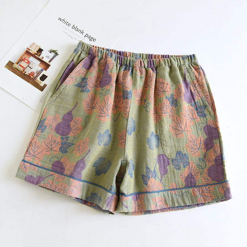 Pantaloncini estivi in jacquard a vestibilità larga da donna: Pantaloncini Leggeri da Loungewear Adatti per l'Uso all'Aperto