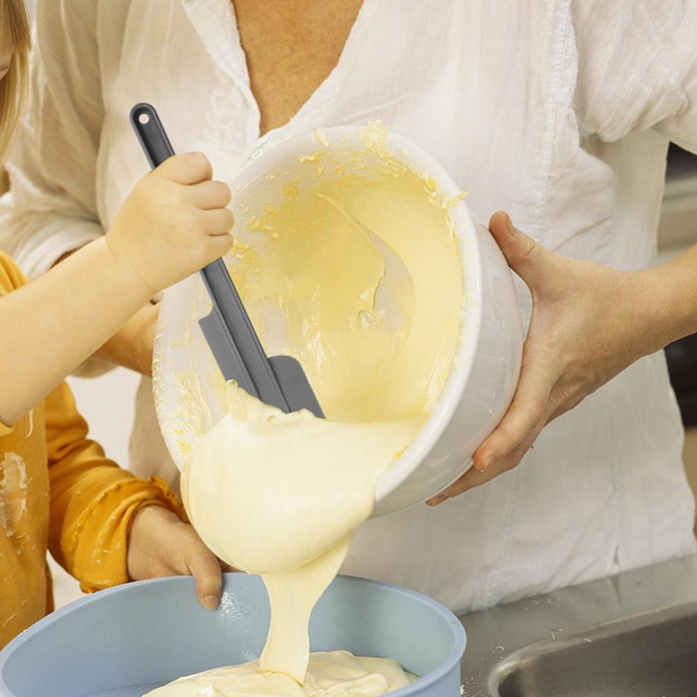 2Pcs Butter Scraper Tool Non-Stick 10/12inch Spatula Cake Mixer