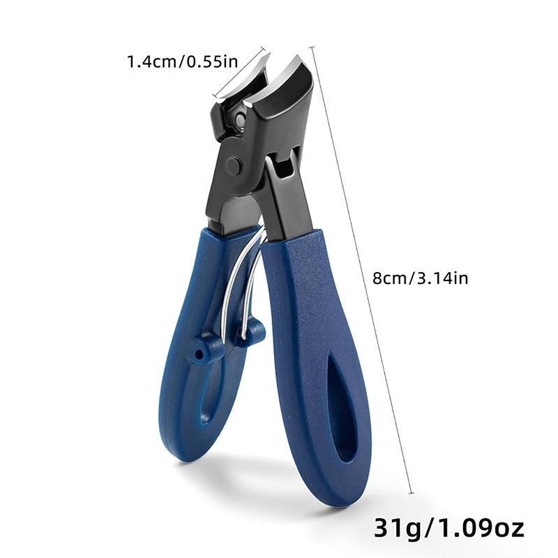 

Косые кусачки для ногтей Широкое открытие челюстей Косые изогнутые Ножницы для стрижки ногтей Прочные Дорожные Косые триммеры для ногтей Кусачки для ногтей Триммеры синий