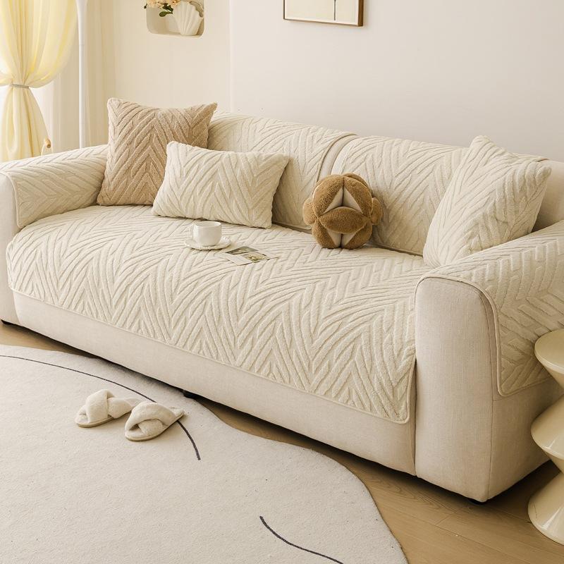 Thick Anti Slip Sofa Cover Fabric For Autumn And Winter Seasons Anti Cat Scratch One-Piece Sofa Cushion Exquisite And Simple