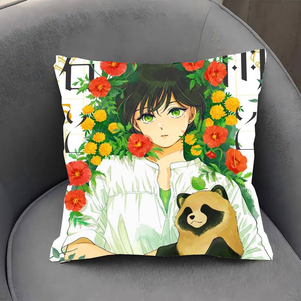 With You And The R-Rain Anime Pillow Case Fashion Square Pillowcase Bedroom Sofa Room Ins Decoration Leisure