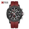 OFNS Men's Luminous Quartz Sports Wristwatch - Fashionable, Waterproof, Three-Hand Display